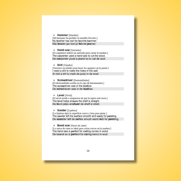 Vocabulario Carpintería - Imagen 3